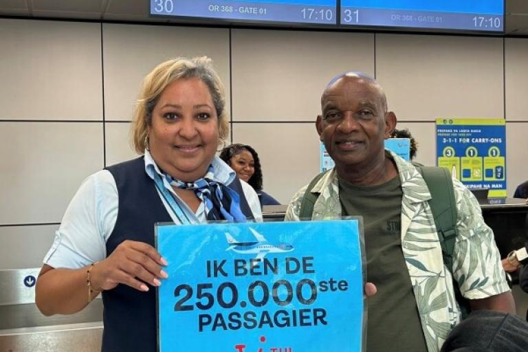 Teaser image for TUI viert de 250.000e passagier in 2025 op de route Curaçao - Amsterdam